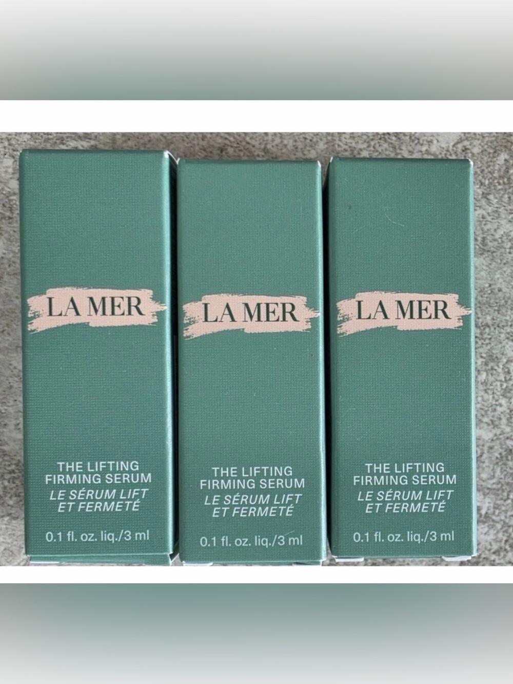 Lot of 3 La Mer The Lifting Serum 3ml .1 Fl oz Travel Size